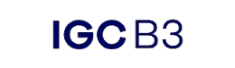 Text in dark blue letters reading 'IGC B3' on a transparent background.