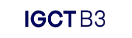 Texto em letras azuis escuras onde se lê 'IGCTB B3' sobre fundo transparente.