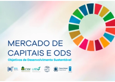 Imagem escrito Mercado de capitais e ODS.